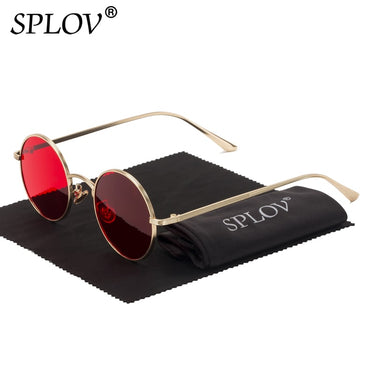 Vintage Men Sunglasses Women Retro Punk Style Round Metal Frame Colorful Lens Sun Glasses AV8R
